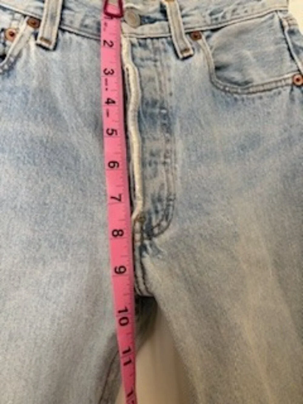 Levi's 501 Vintage-distressed jeans tag sz 28x34  dt June 1980 tag 0680 - Picture 6 of 16